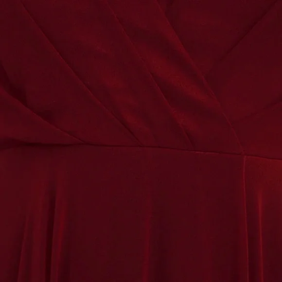 LULU'S Formal Wine Faux Wrap Dress - Picture 8 of 12